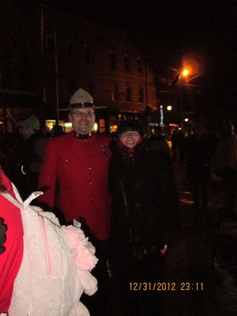 Canadian Mountie at Eastport Maine New Years Eve 2012