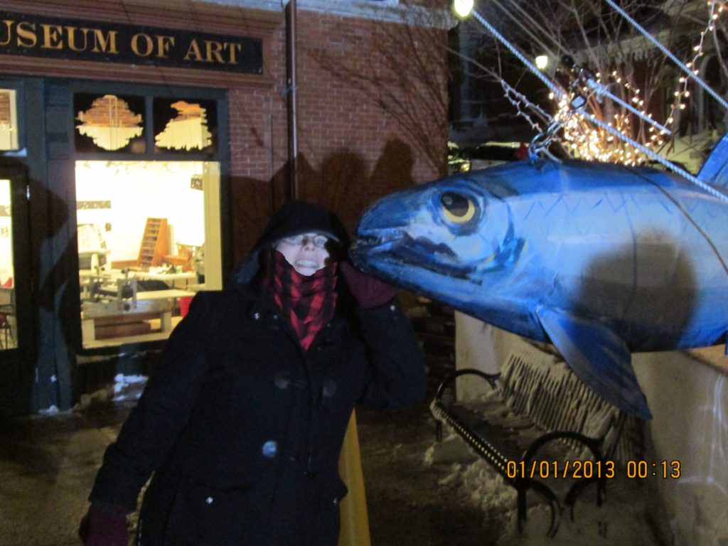 Kissing the Sardine Tradition in Eastport Maine New Years Eve