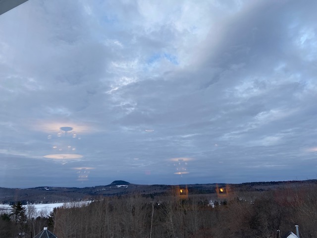 view of back of Lucerne Inn in winter