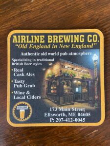 Coaster from the Airline Brewing Co. Pub