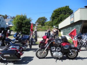 Motorcycles and wenches in Downtown Lubec