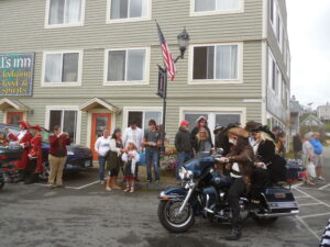 Pirate motorcyclists in Lubec