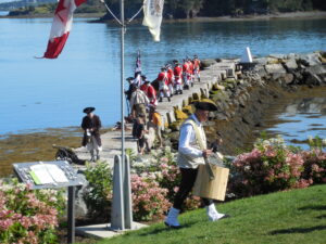 Redcoats and cannon during Pirate's Invasion of Lubec