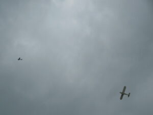 Two planes overhead during Lubec Pirate Invasion