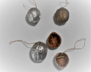 Walnut Christmas Tree Ornaments