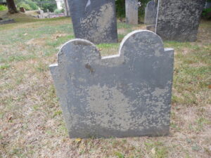 Back of the gravestone of Rev. John Cleaveland's wives, Old Burial Ground Essex, Mass.