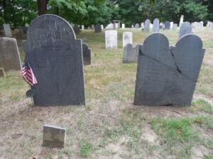 Gravestones of Rev. John Cleveland and his wives, Essex, Mass.
