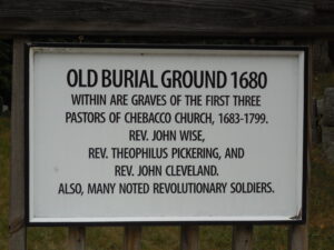 Old Burial Ground Sign Essex, Mass.
