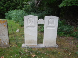 Percival gravestones in Old Burial Ground, Essex, MA