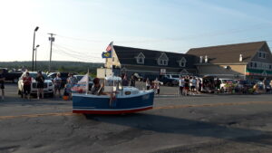 Anah Shriners mii boat in Machias, ME July 4th parade