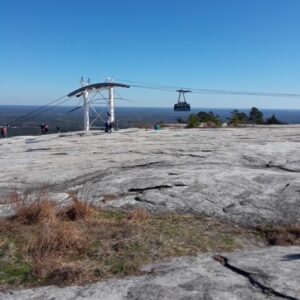 Cable Car as it reaches Stone Mountain Summit