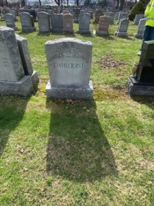 Dahlquist Headstone in Cambridge Cemetery