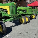 Vintage John Deere tractors in Greenfield, Mass.
