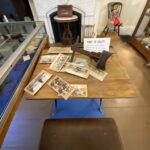 Vintage children's items displayed at Greenfield Historical Society