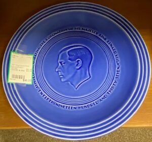 British King Edward VIII 1937 blue commemorative plate