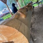 Totem Pole in progress, Hoonah, Alaska
